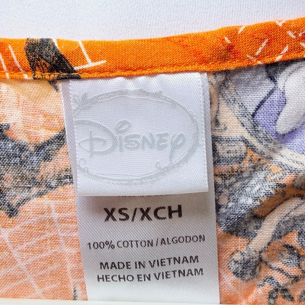 Disney Halloween Mickey Minnie Mouse Scrub Top Size XS V-Neck‎ Pockets - Picture 6 of 6